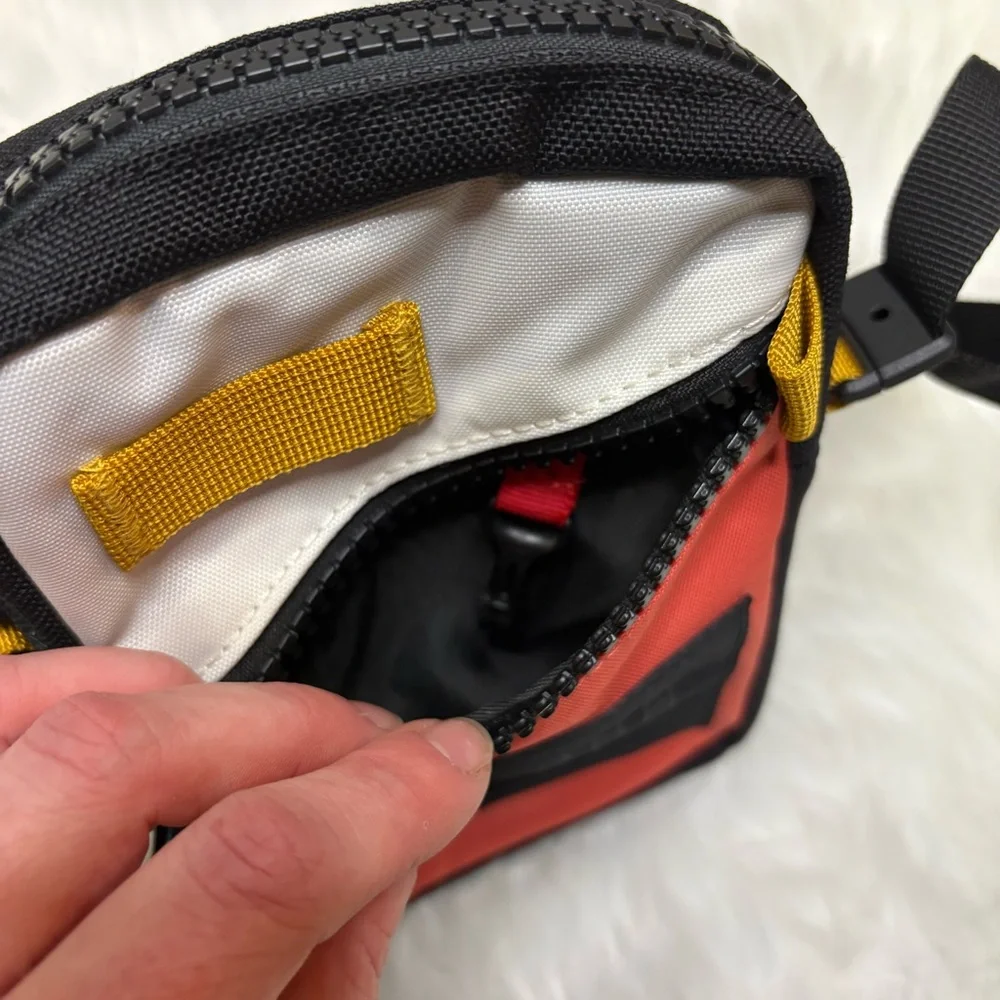 Topo Designs Red and Black color block Messenger shoulder Bag NWT